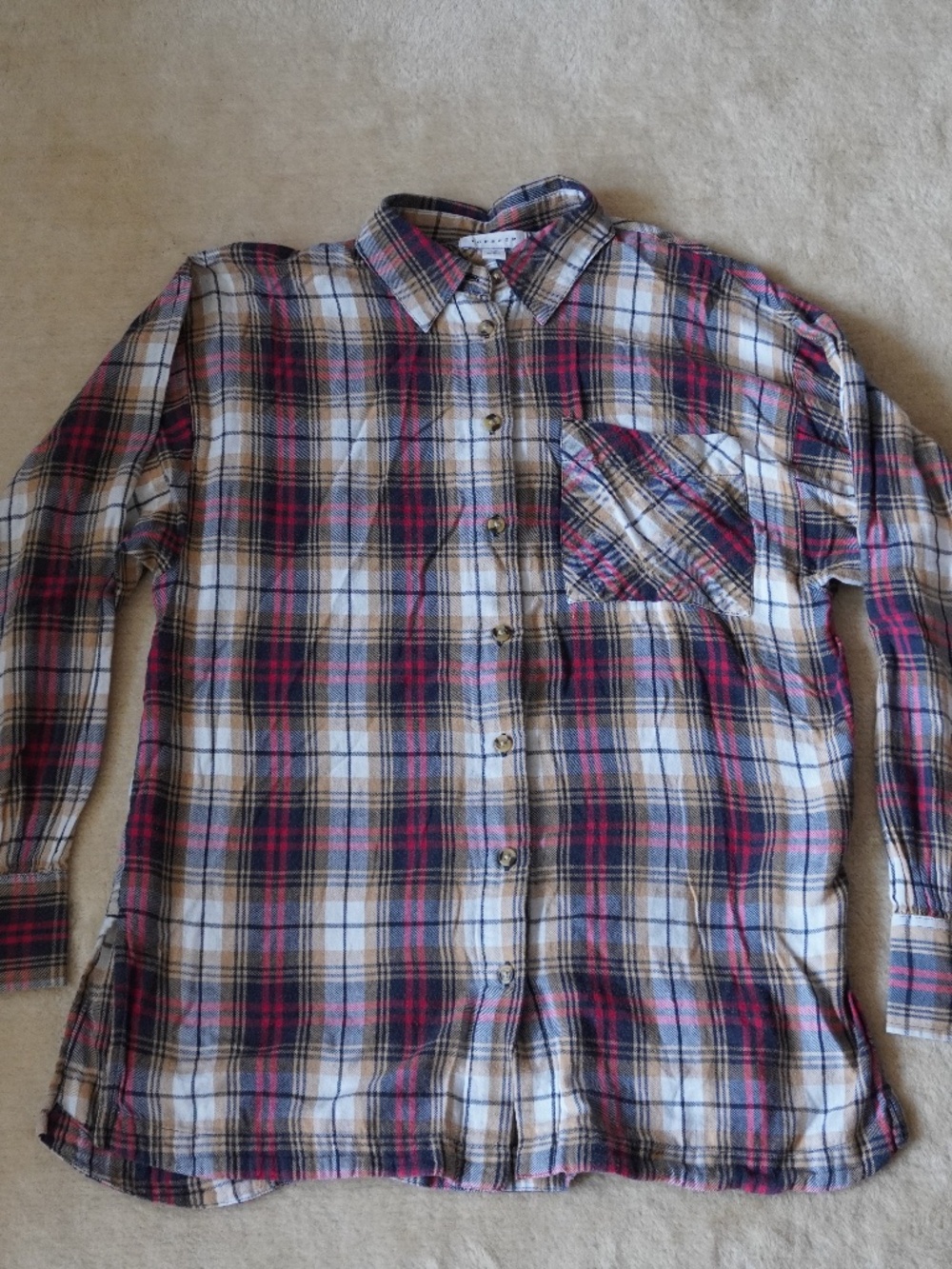 Plaid Flannel Button-up Shirt